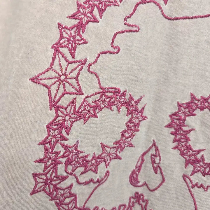 [BUNJANG] Unspecified Skull Embroidery Beige Long Sleeve T-Shirt / 스컬 자수  톤다운 베이지 롱슬리브 [B20117]