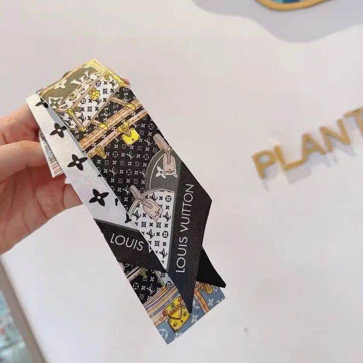 [BUNJANG] Louis Vuitton Silk Scarf Ribbon Hair Tie / 루이비통 신상 여성용 실크 스카프 리본 헤어 타이 넥타이