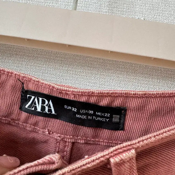 [BUNJANG] ZARA Coral Pink Wide Denim Pants / ZARA 자라 프리미엄 데님 코랄핑크 와이드 팬츠 26인치
