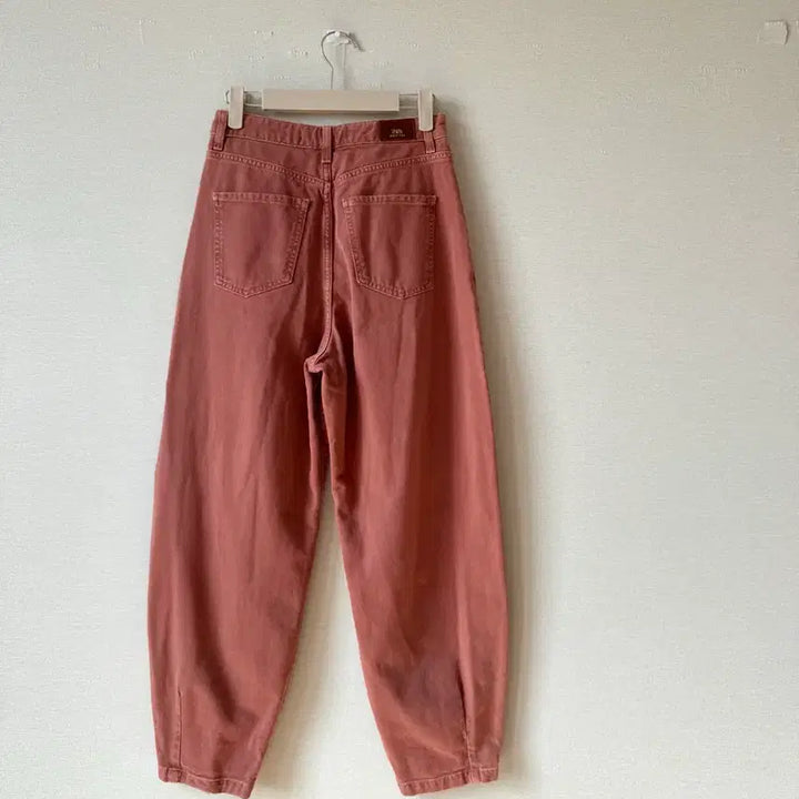 [BUNJANG] ZARA Coral Pink Wide Denim Pants / ZARA 자라 프리미엄 데님 코랄핑크 와이드 팬츠 26인치