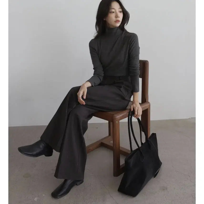 [BUNJANG] Common Unique Comma Pleated Wide Slacks / (1회착용)커먼유니크 콤마 핀턱 와이드 슬랙스