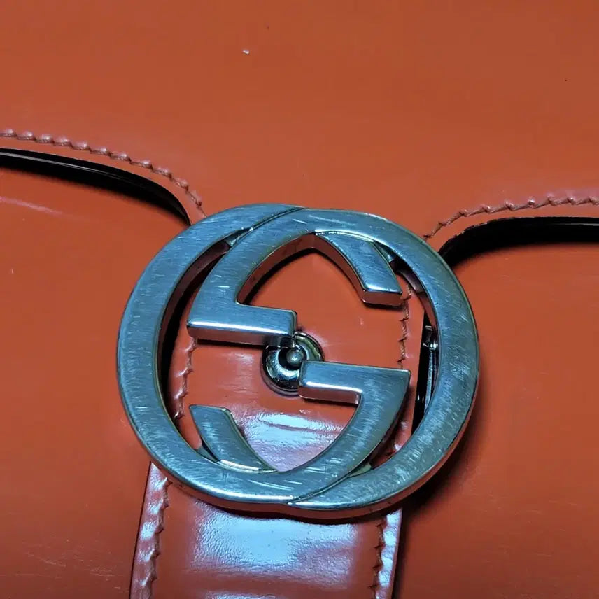 [BUNJANG] Gucci Interlocking Patent Calfskin Belt / 정품 구찌 인터로킹 유광 소가죽
