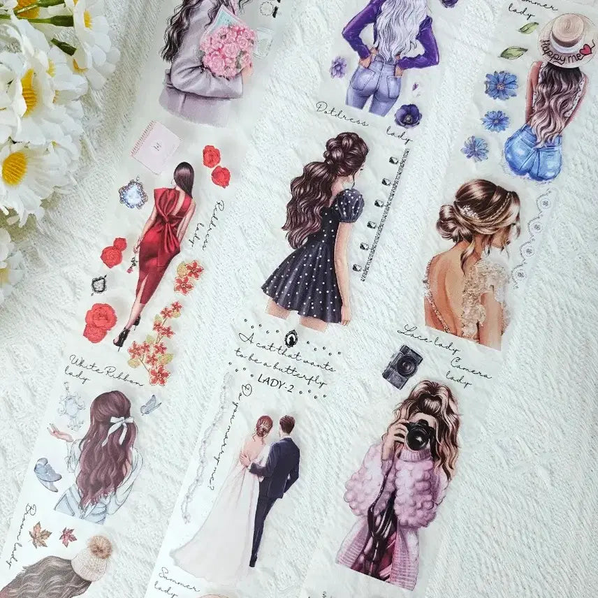 [BUNJANG] Vintage Character Washi Tape / 인물 마테컷:)빈티지다꾸/감성다꾸/다꾸