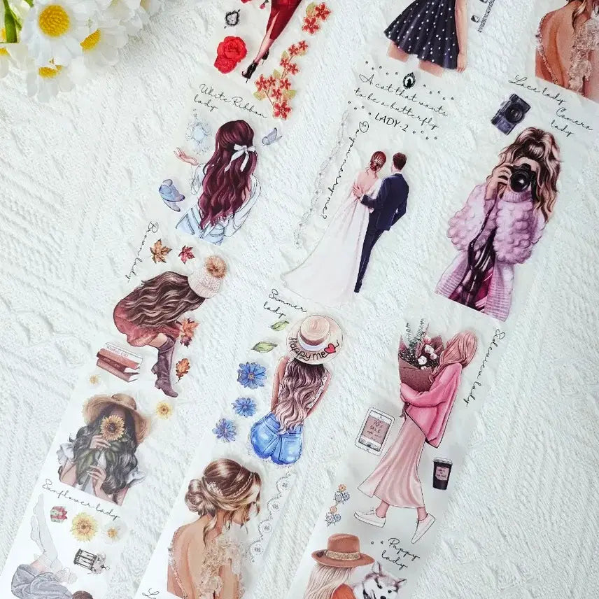 [BUNJANG] Vintage Character Washi Tape / 인물 마테컷:)빈티지다꾸/감성다꾸/다꾸