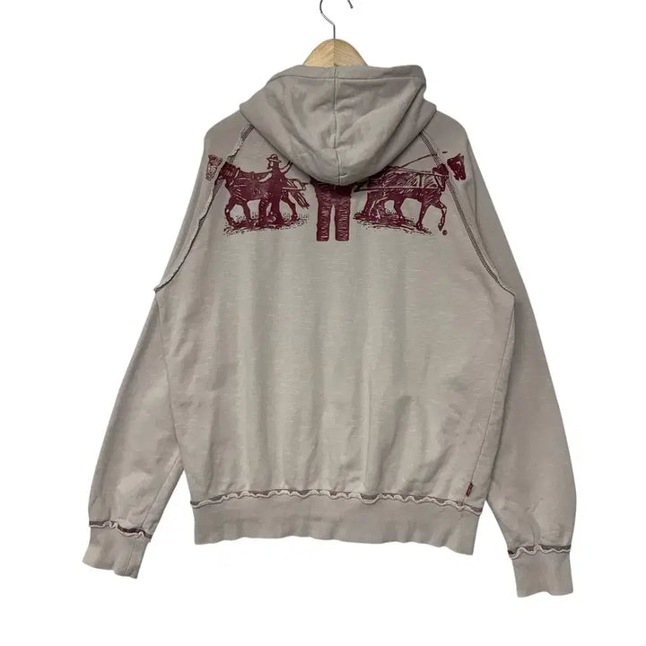 [BUNJANG] Levi's Red Tab TYPE1 Printed Hoodie Zip-up / 리바이스 레드탭 TYPE1 프린팅 후드집업