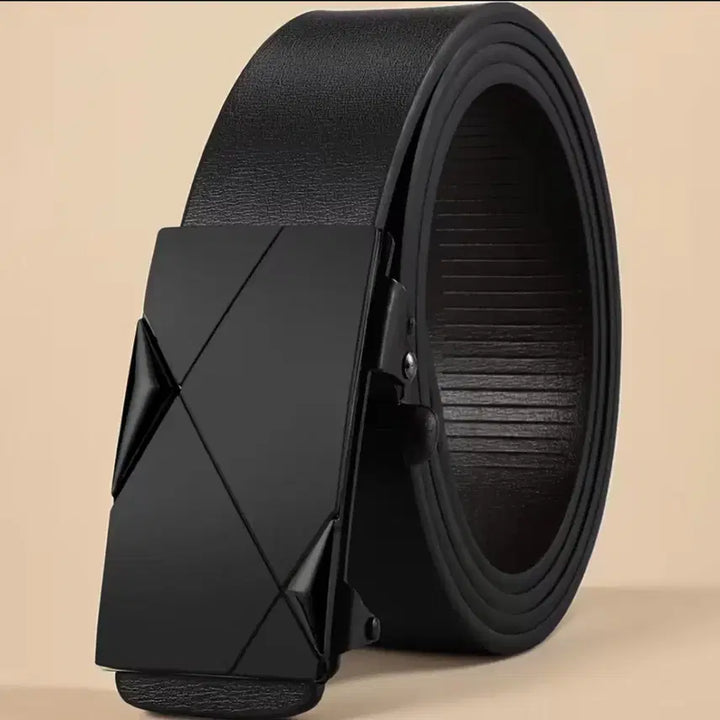 [BUNJANG] Leather Automatic Belt / 새제품 남성용 가죽 자동벨트 블랙