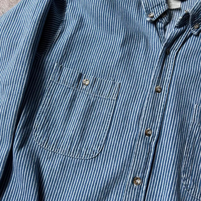 [BUNJANG] OshKosh Hickory Stripe Work Shirt / [L]90&