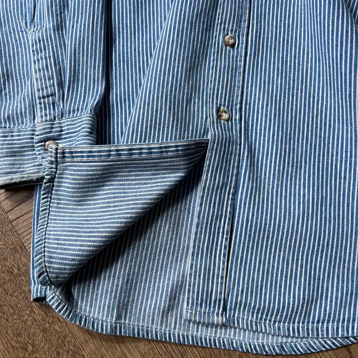 [BUNJANG] OSHKOSH 90's Hickory Stripe Work Shirt / [L]90's OSHKOSH 오시코시 히코리 스트라이프 워크 셔츠