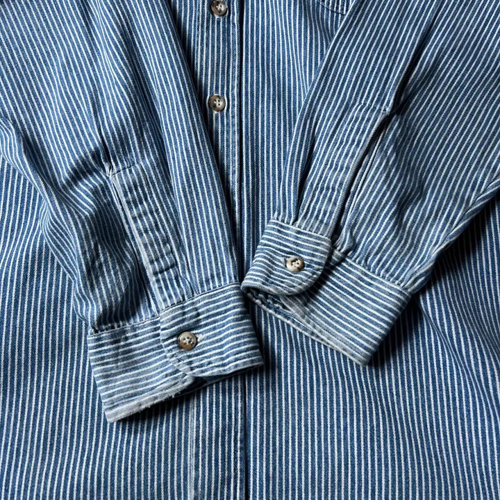 [BUNJANG] OSHKOSH 90's Hickory Stripe Work Shirt / [L]90's OSHKOSH 오시코시 히코리 스트라이프 워크 셔츠