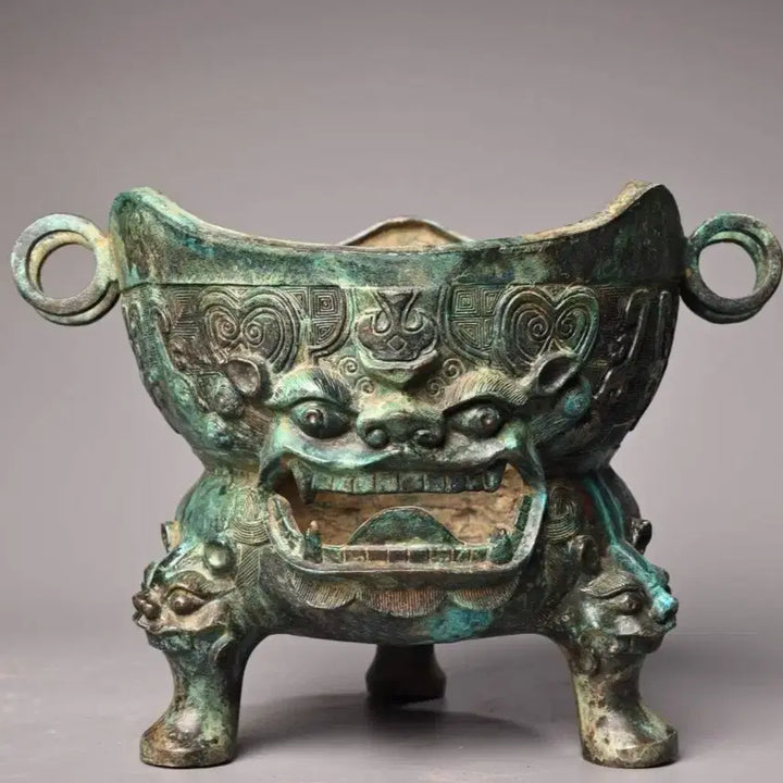 [BUNJANG] Bronze Goblin Mask Incense Burner / 청동 귀면(도깨비문) 화로!