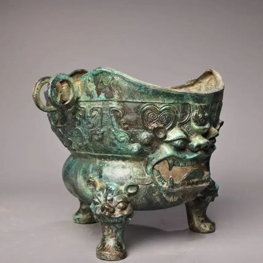 [BUNJANG] Bronze Goblin Mask Incense Burner / 청동 귀면(도깨비문) 화로!