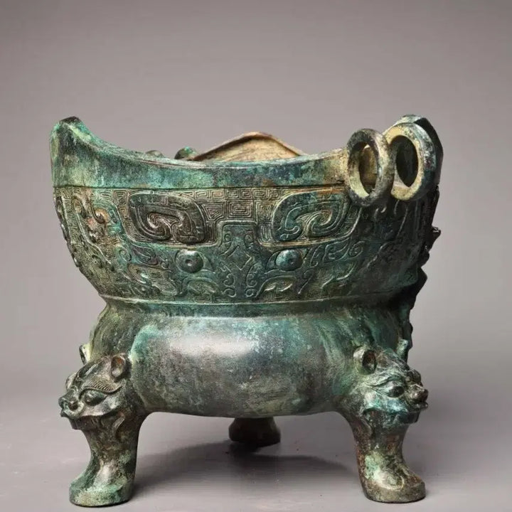 [BUNJANG] Bronze Goblin Mask Incense Burner / 청동 귀면(도깨비문) 화로!