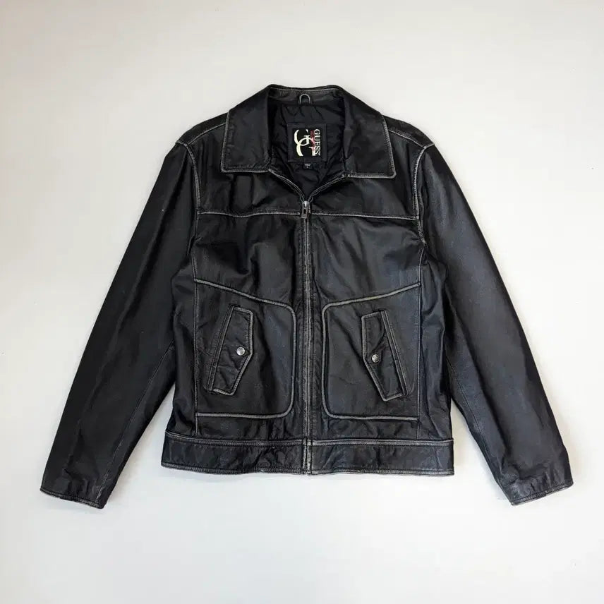 [BUNJANG] Guess 90s Vintage Lambskin Leather Jacket / 게스 90s 올드 양가죽 리얼레더 빈티지 가죽자켓