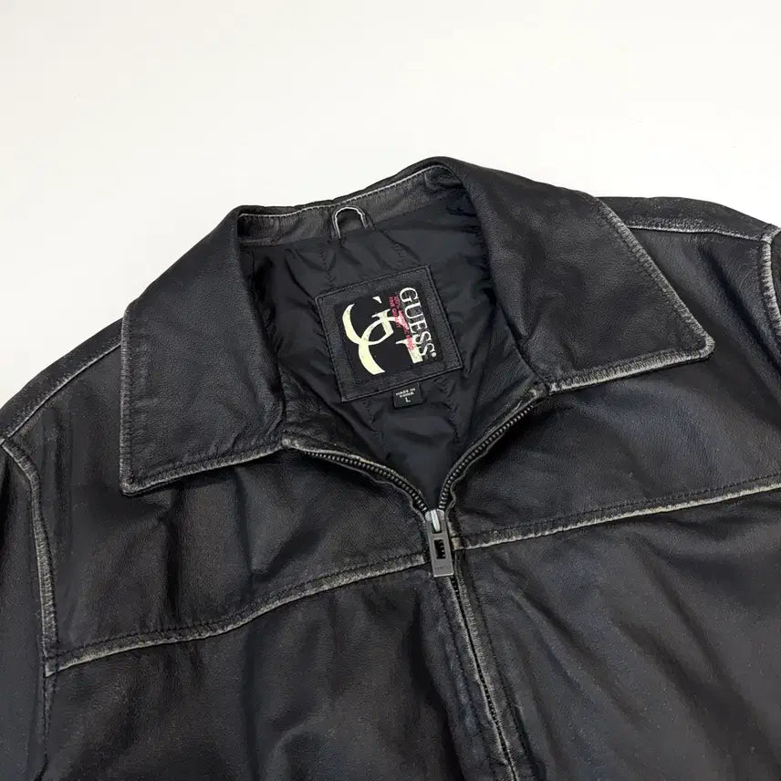 [BUNJANG] Guess 90s Vintage Lambskin Leather Jacket / 게스 90s 올드 양가죽 리얼레더 빈티지 가죽자켓
