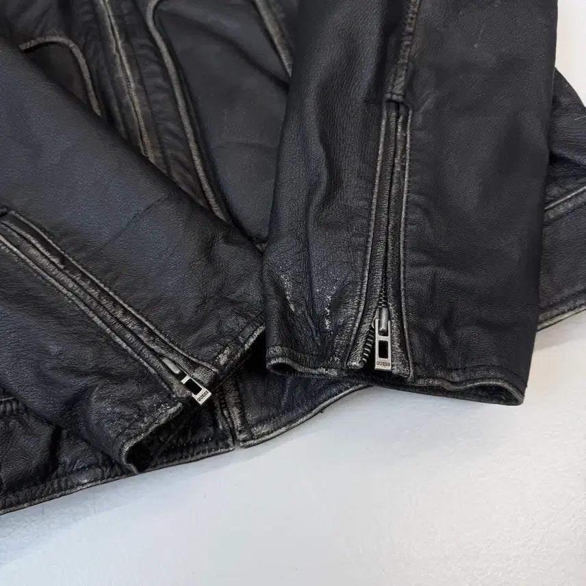 [BUNJANG] Guess 90s Vintage Lambskin Leather Jacket / 게스 90s 올드 양가죽 리얼레더 빈티지 가죽자켓