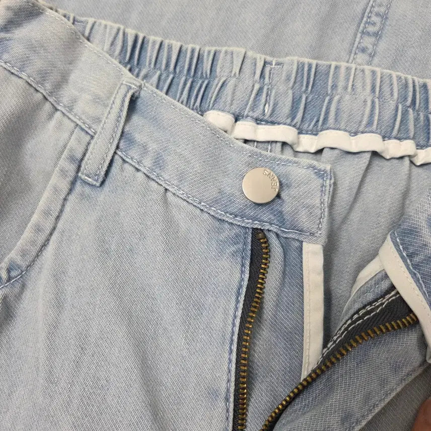 [BUNJANG] A-Line Denim Light Wash Long Skirt / 데님A라인 연청스커트 롱스커트 청치마