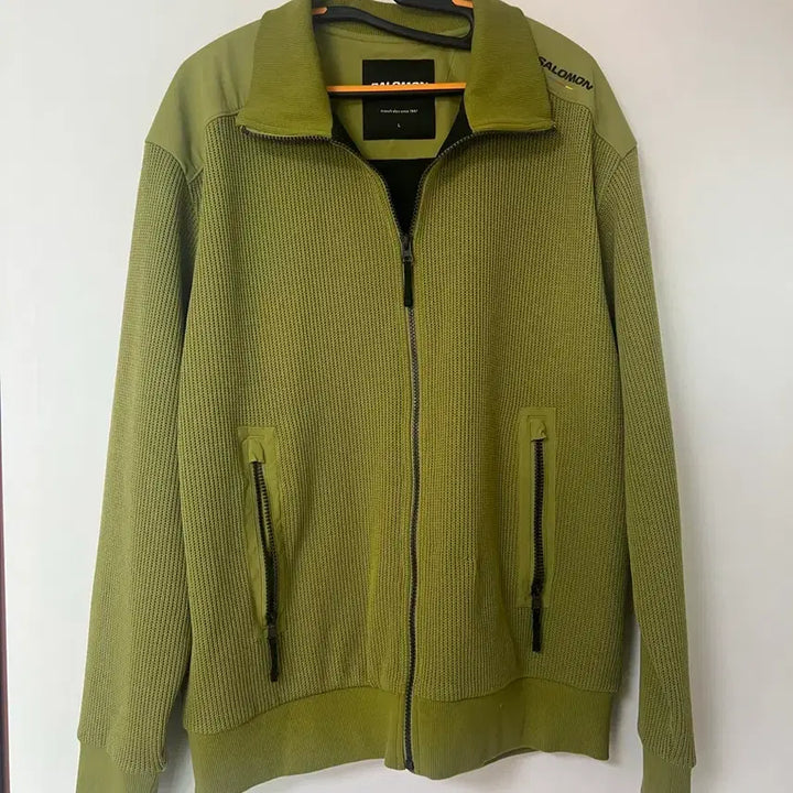 [BUNJANG] Salomon Race Flag Knit Full Zip-up / 살로몬 레이스플래그 니트 풀집업