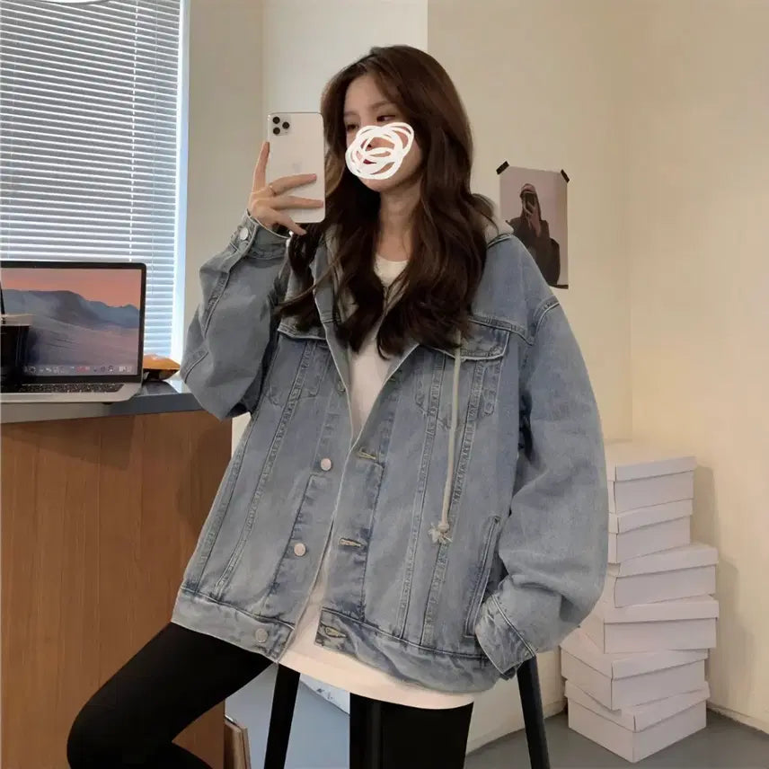 [BUNJANG] Hooded Denim Jacket / <자켓>후드 데님 청자켓/청자켓/후드자켓/새상품