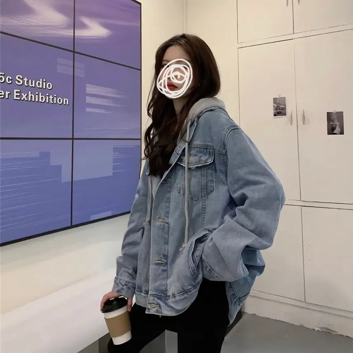 [BUNJANG] Hooded Denim Jacket / <자켓>후드 데님 청자켓/청자켓/후드자켓/새상품