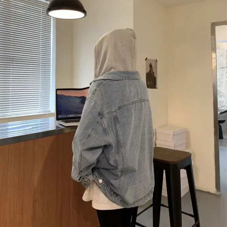 [BUNJANG] Hooded Denim Jacket / <자켓>후드 데님 청자켓/청자켓/후드자켓/새상품