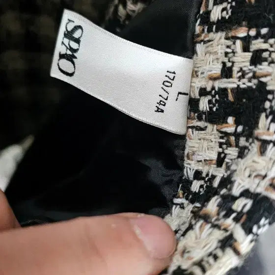 [BUNJANG] Spao Tweed Setup - Black and White / 스파오 트위드 셋업 M/L
