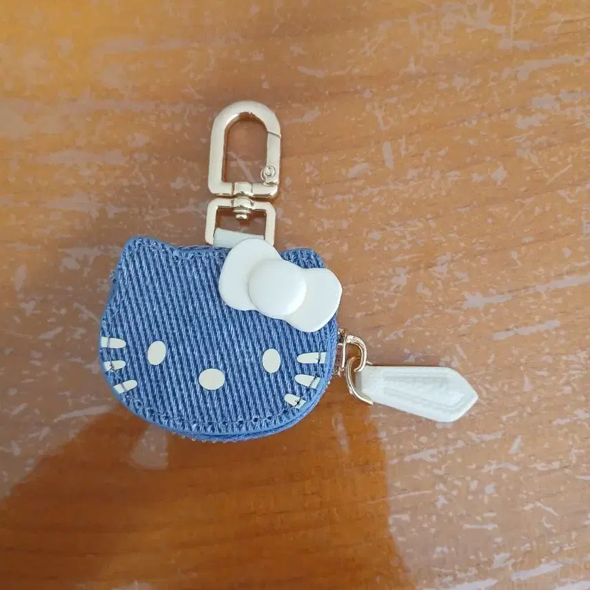[BUNJANG] Hello Kitty Denim Mini Coin Purse Keyring / 헬로키티 미니 데님 동전지갑 키링