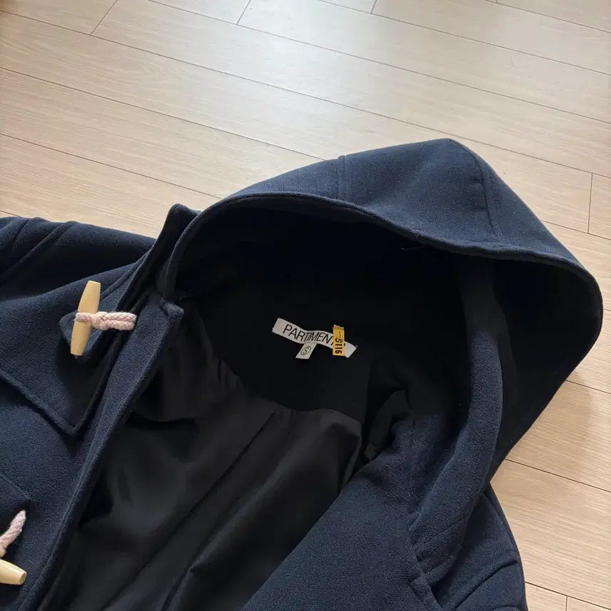 [BUNJANG] Partimento Oversized Melton Duffel Long Coat - Navy / 파르티멘토 오버사이즈 멜톤 더플 롱 코트 네이비