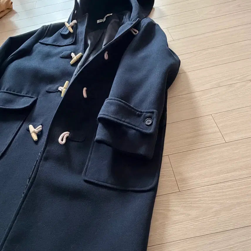 [BUNJANG] Partimento Oversized Melton Duffel Long Coat - Navy / 파르티멘토 오버사이즈 멜톤 더플 롱 코트 네이비