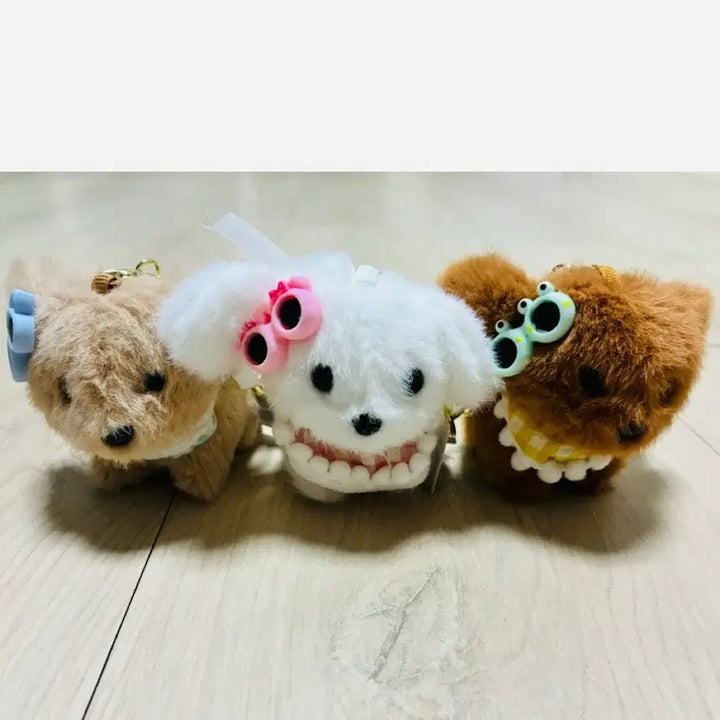 [BUNJANG] Dog Plush Keyring Bundle Set / [일괄] 3+1 강아지 인형 키링 귀여운 디자인