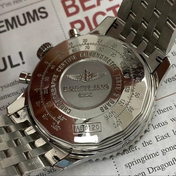 [BUNJANG] Breitling Navitimer 43 B01 Golden Eagle Black Dial Stainless Steel Watch / 브라이틀링 네비타이머43 B01 황금독수리 검판 브슬 [중고명품 리셀온]