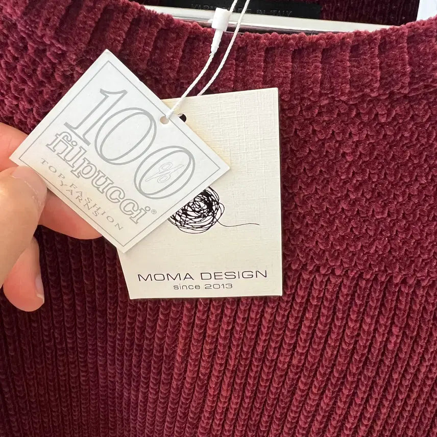 [BUNJANG] Moma Design Velvet Wine Knit Top / 모마디자인 / 벨벳 와인니트 / 48 (100)