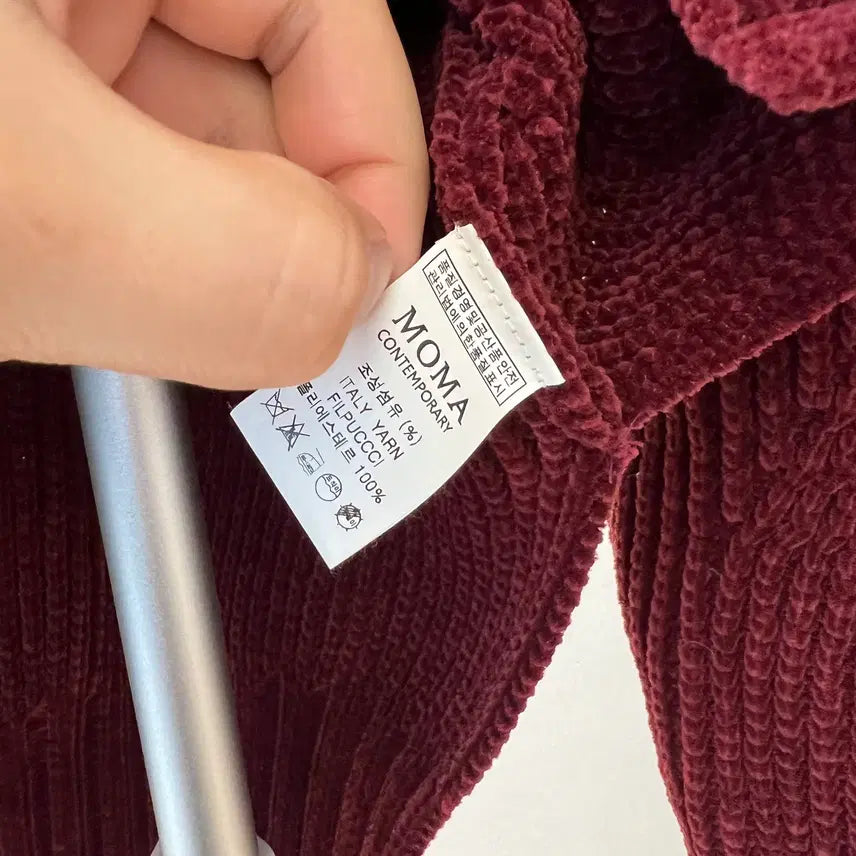 [BUNJANG] Moma Design Velvet Wine Knit Top / 모마디자인 / 벨벳 와인니트 / 48 (100)