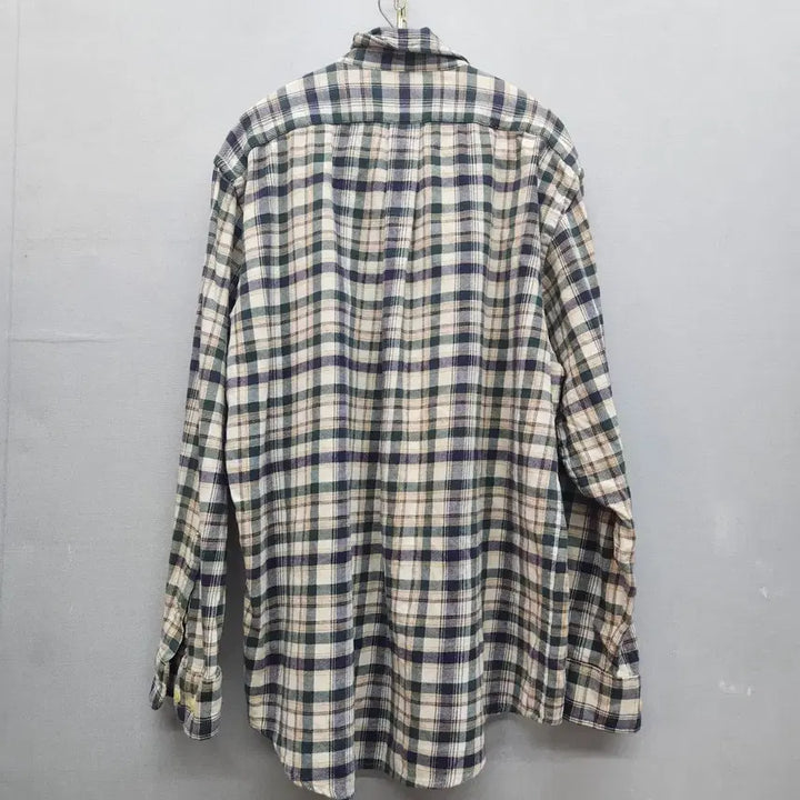 [BUNJANG] OLZEN Logo One Pocket Check Pattern Shirt / 올젠 로고 원포켓 체크패턴 셔츠 100(XL)