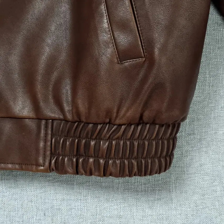 [BUNJANG] General Idea Faux Leather Blouson Jacket / 25년 제너럴아이디어 페이크 레더 블루종점퍼