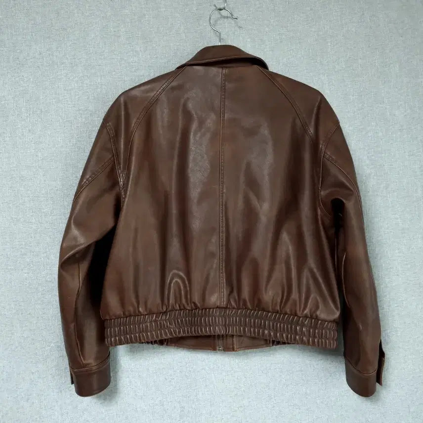 [BUNJANG] General Idea Faux Leather Blouson Jacket / 25년 제너럴아이디어 페이크 레더 블루종점퍼
