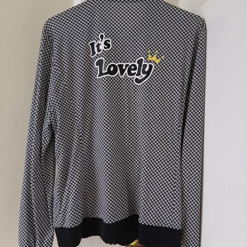 [BUNJANG] Hazzys Bomber Jacket - Houndstooth Pattern / 헤지스 봄버 자켓100