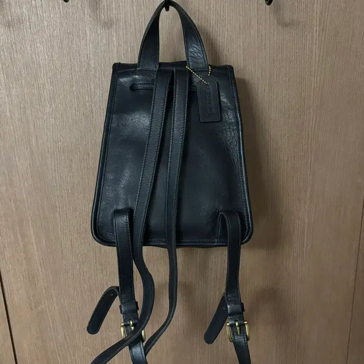 [BUNJANG] COACH Old Coach Leather Backpack / COACH 올드코치 통가죽 레더 블랙 백팩