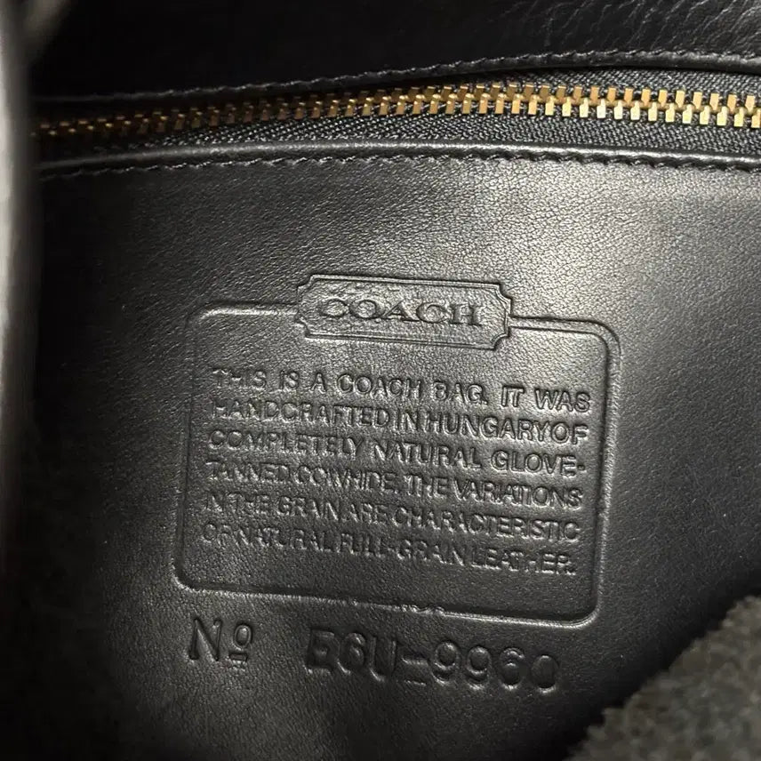 [BUNJANG] COACH Old Coach Leather Backpack / COACH 올드코치 통가죽 레더 블랙 백팩