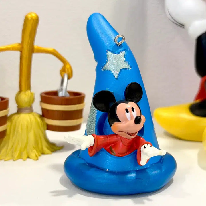 [BUNJANG] Disney Fantasia Mickey Mouse Sorcerer Ornament Figure / 디즈니 판타지아 미키마우스 오너먼트 마법사 판미 모자 이어햇 미키 피규어