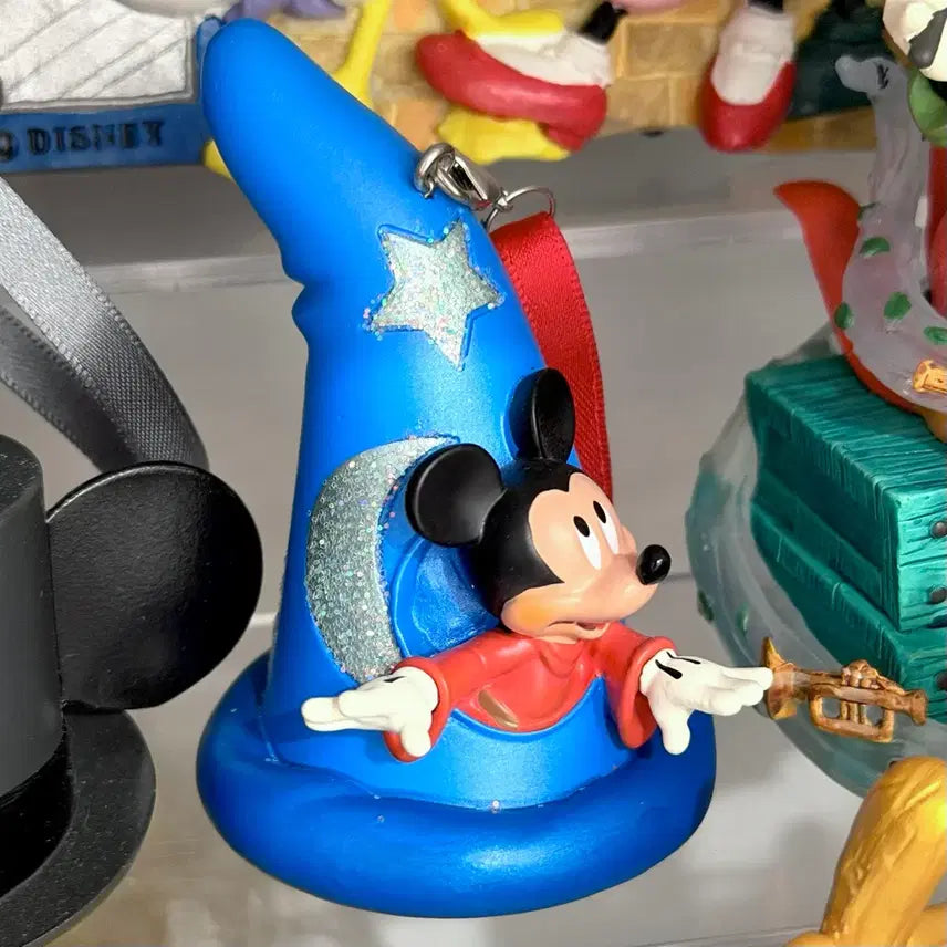 [BUNJANG] Disney Fantasia Mickey Mouse Sorcerer Ornament Figure / 디즈니 판타지아 미키마우스 오너먼트 마법사 판미 모자 이어햇 미키 피규어