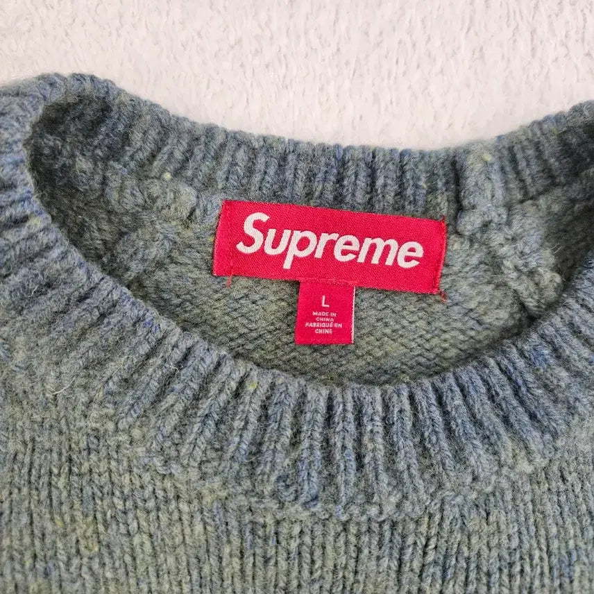 [BUNJANG] Supreme Knit Sweater Green [L] / 최종가격-슈프림  니트 스웨터 그린[L]