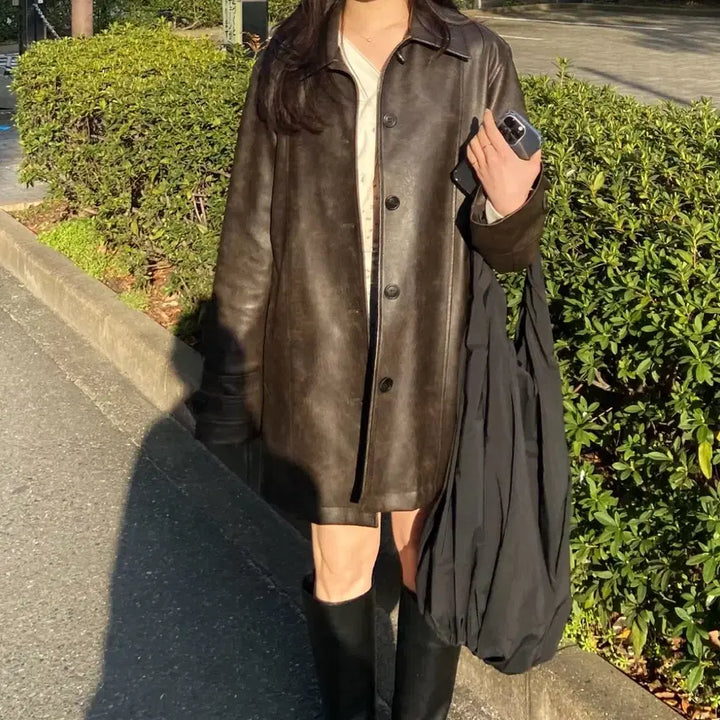 [BUNJANG] EQL Vegan Leather Jacket / EQL 비건레더자켓