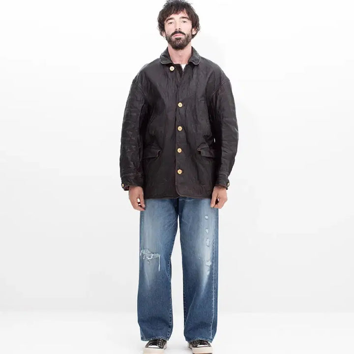 [BUNJANG] Visvim Hudson Coat IT Black Leather Jacket / [3]비즈빔25AW Hudson Coat IT 허드슨 말가죽 코트 블랙