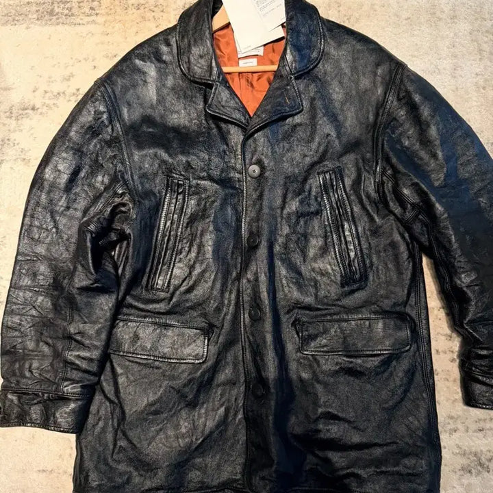 [BUNJANG] Visvim Hudson Coat IT Black Leather Jacket / [3]비즈빔25AW Hudson Coat IT 허드슨 말가죽 코트 블랙