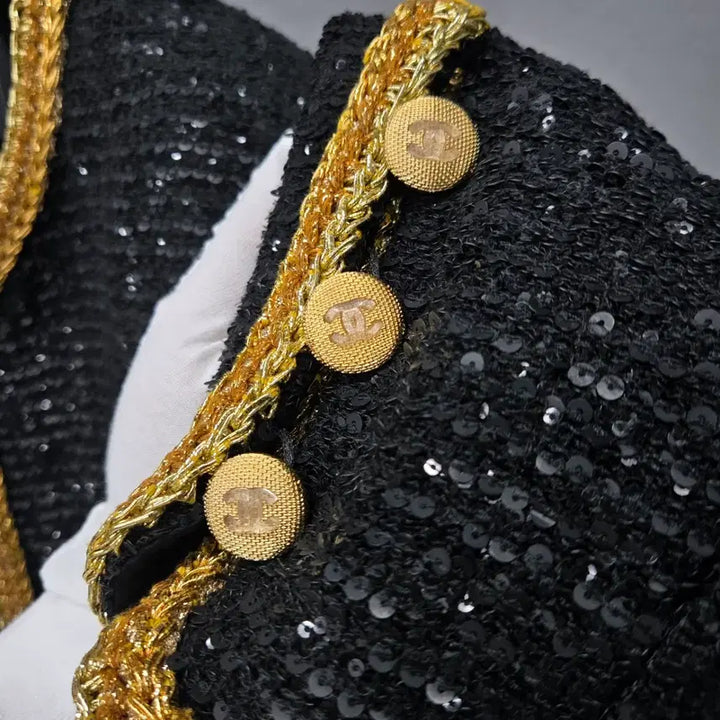 [BUNJANG] Chanel CC Sequin Jacket / [ 백화점판 ] 샤넬 CC 스팽글 자켓 40