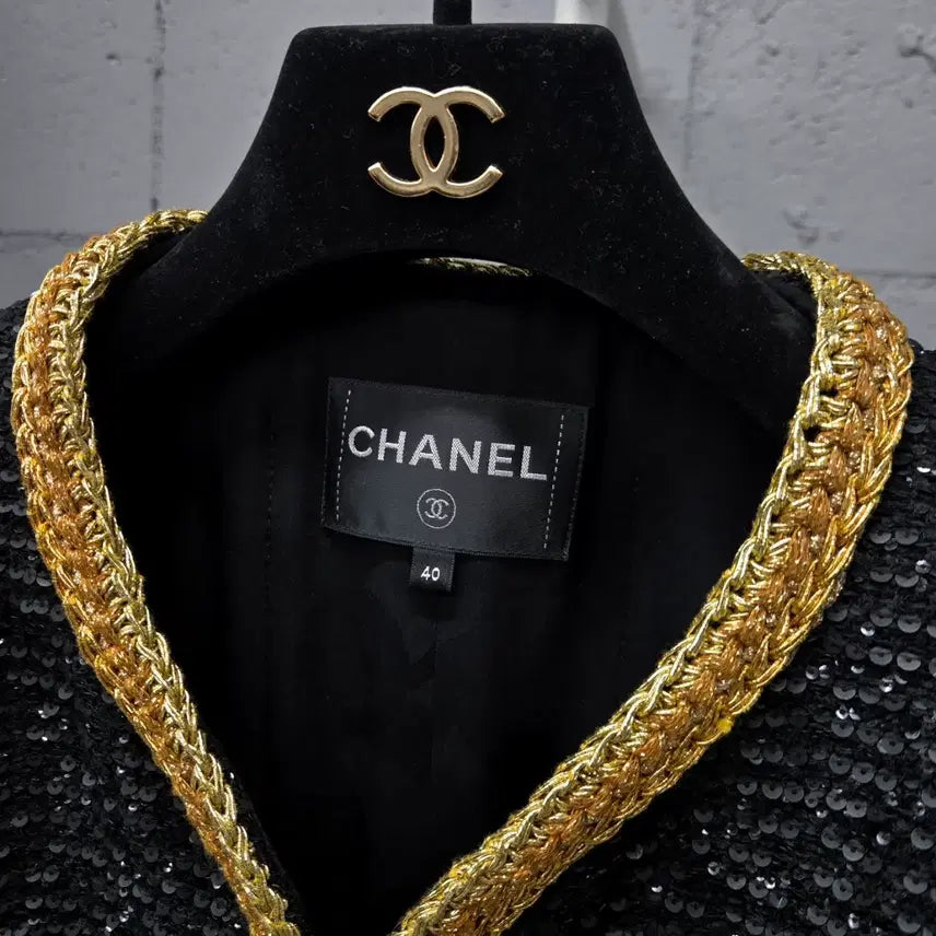 [BUNJANG] Chanel CC Sequin Jacket / [ 백화점판 ] 샤넬 CC 스팽글 자켓 40