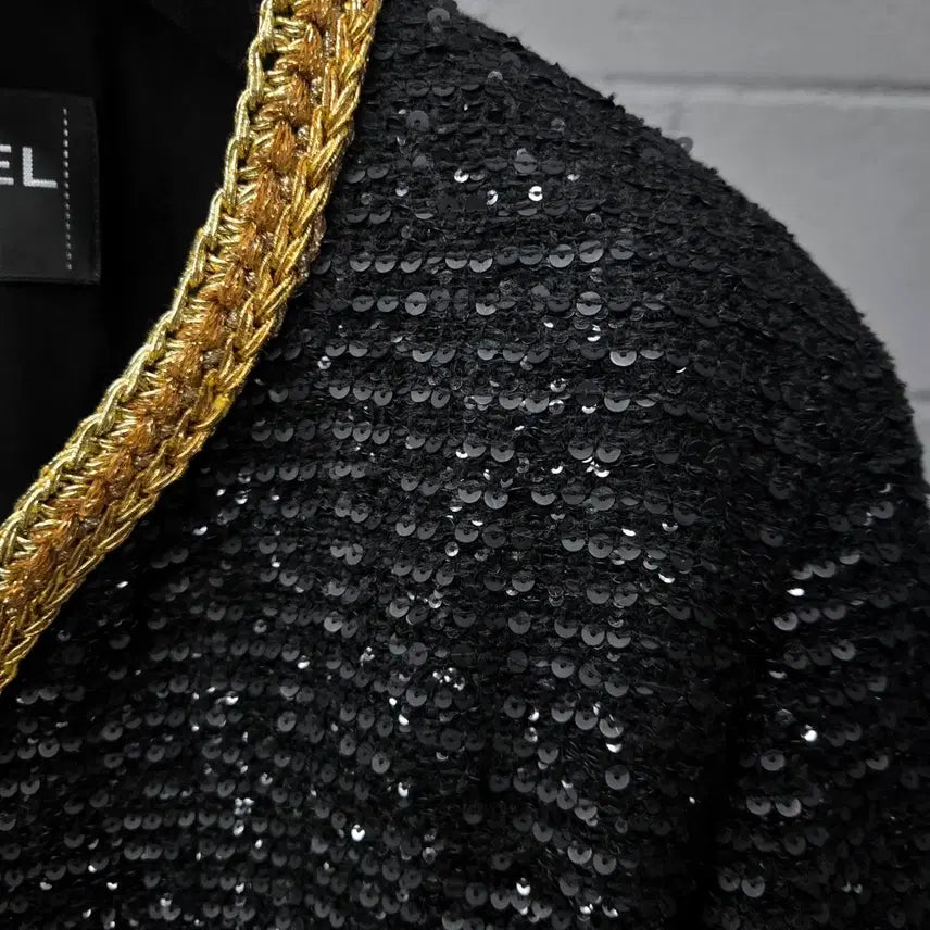 [BUNJANG] Chanel CC Sequin Jacket / [ 백화점판 ] 샤넬 CC 스팽글 자켓 40