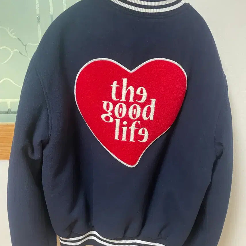 [BUNJANG] Labros Heart Quilted Stadium Jacket XL / 라브로스 하트 TGL 퀼티드 스타디움 자켓 xl