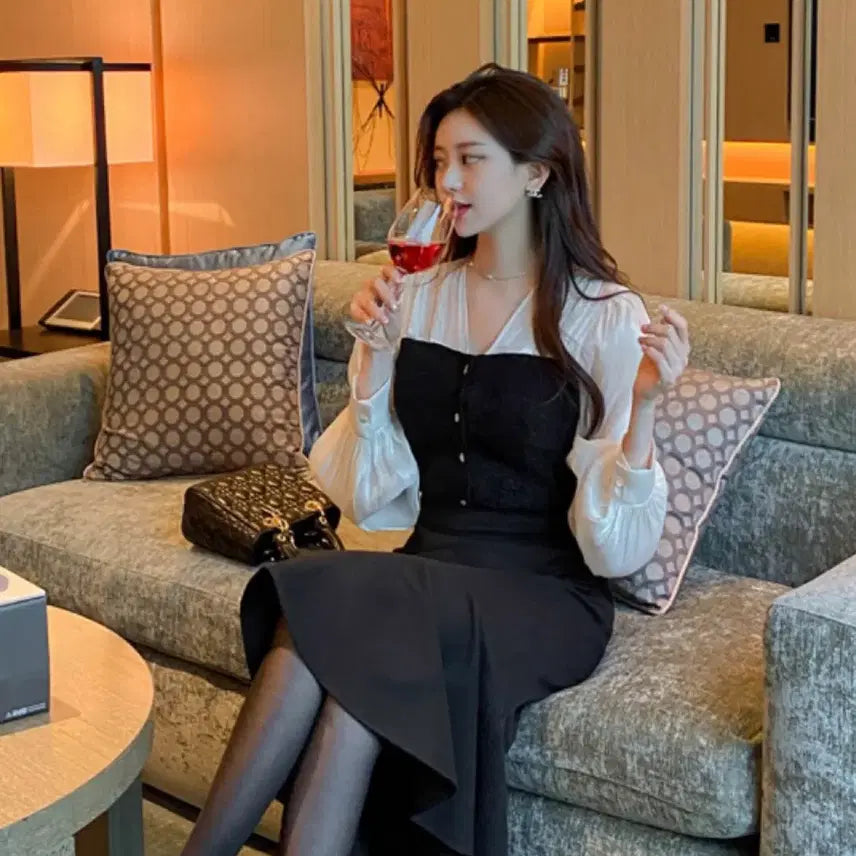 [BUNJANG] Attrangs Tweed Sheen Blouse / 아뜨랑스 트위드 광택 블라우스