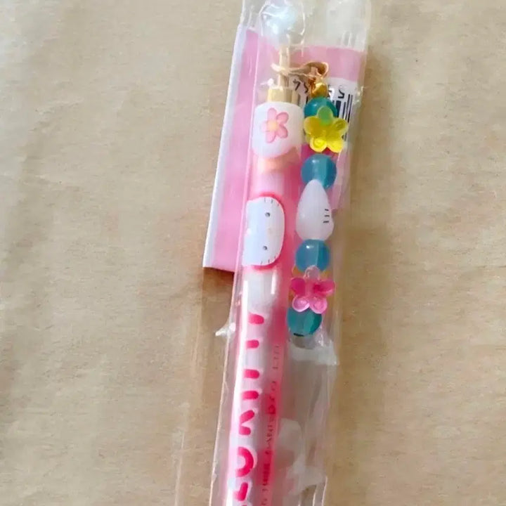 [BUNJANG] Cherry Kitty Bead Ballpoint Pen / 체리키티 볼펜, 비즈 키티 볼펜